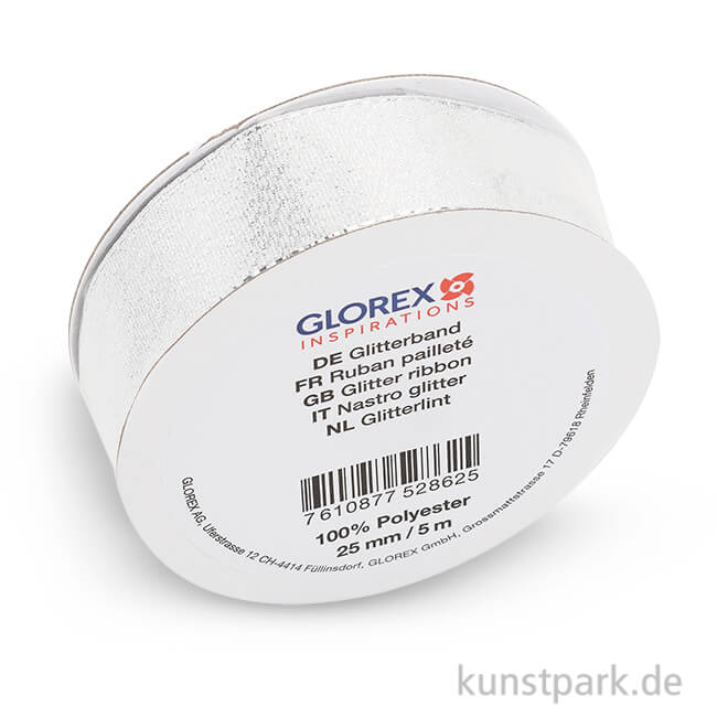 Artikelbild 1 des Artikels “Glitterband silber, 5m 25 mm“