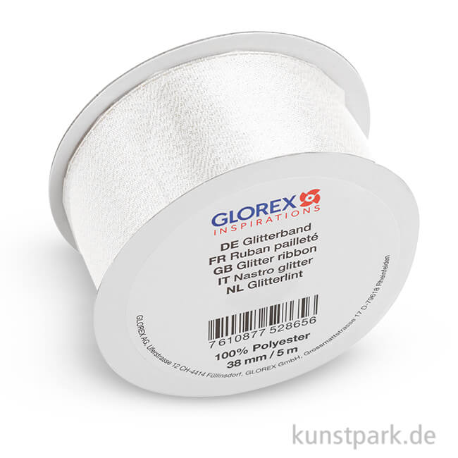 Artikelbild 1 des Artikels “Glitterband silber, 5m 38 mm“
