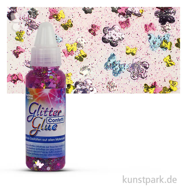 Artikelbild 1 des Artikels “Glitterglue Confetti Klebstoff 53 ml Einzelfarbe | Butterfly multicolor“