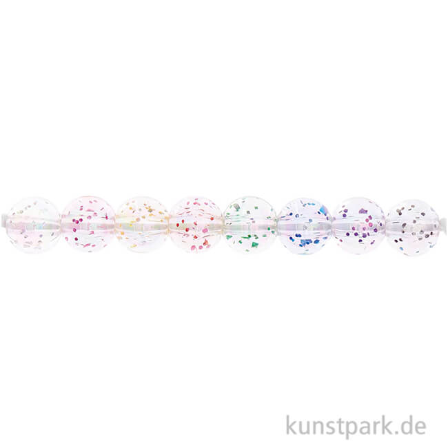 Artikelbild 1 des Artikels “Glitzer Perlen, Regenbogen, Holographisch, 8 mm, 40 Stück “