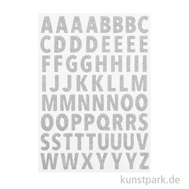 Artikelbild 1 des Artikels “Glitzer Sticker - Buchstaben, Groß, Silber “