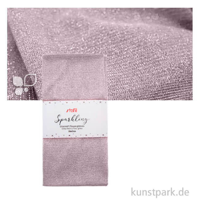 Artikelbild 1 des Artikels “Glitzerstoff Zuschnitt - 50 x 65 cm Farbe | Rosa“