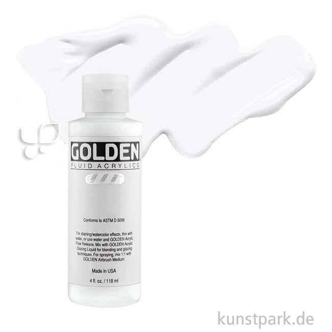 Artikelbild 1 des Artikels “GOLDEN Fluid Acrylics, Flüssige Acrylfarben 119 ml | 2380 Titanium White“