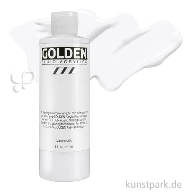 Artikelbild 1 des Artikels “GOLDEN Fluid Acrylics, Flüssige Acrylfarben 236 ml | 2380 Titanweiß“