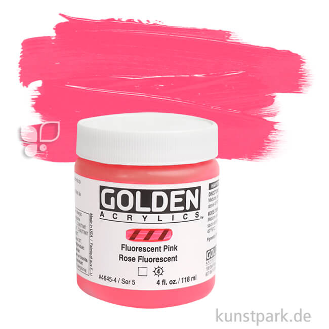 Artikelbild 1 des Artikels “GOLDEN Fluorescent Leuchtfarbe, Fluoreszierende Acrylfarbe, 119 ml Einzelfarbe | Pink“
