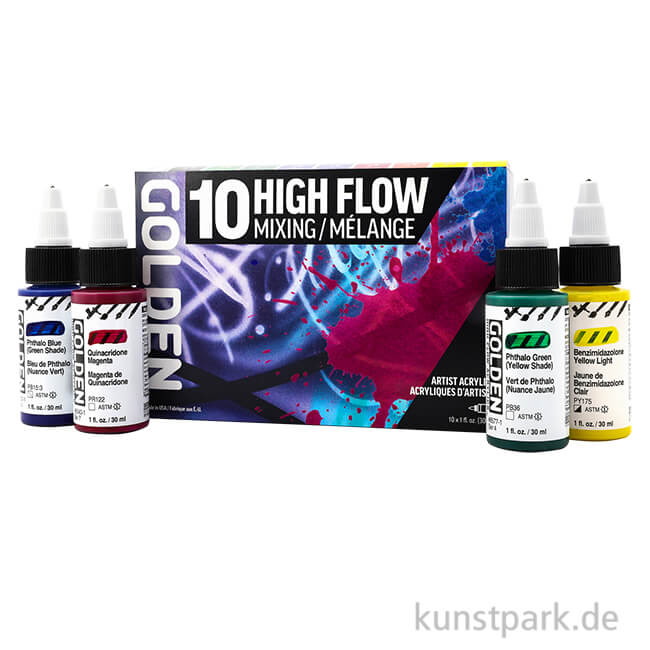 Artikelbild 1 des Artikels “GOLDEN High Flow Acryl - Mixing Set, 10 x 30 ml “