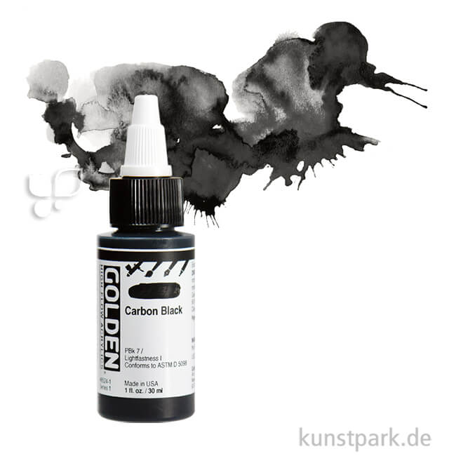 Artikelbild 1 des Artikels “GOLDEN High Flow Acrylfarben 30 ml Einzelfarbe | 8524 Carbon Black“