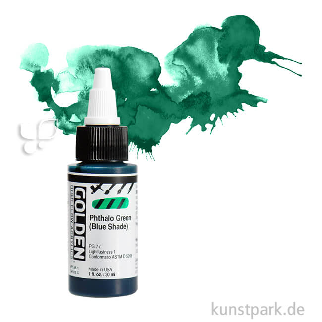 Artikelbild 1 des Artikels “GOLDEN High Flow Acrylfarben 30 ml Einzelfarbe | 8538 Phthalo Green (Blue Shade)“