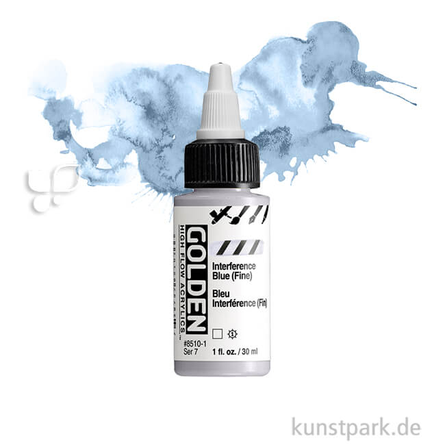 Artikelbild 1 des Artikels “GOLDEN High Flow Acrylfarben 30 ml Einzelfarbe | 8510 Interference Blue (Fine)“