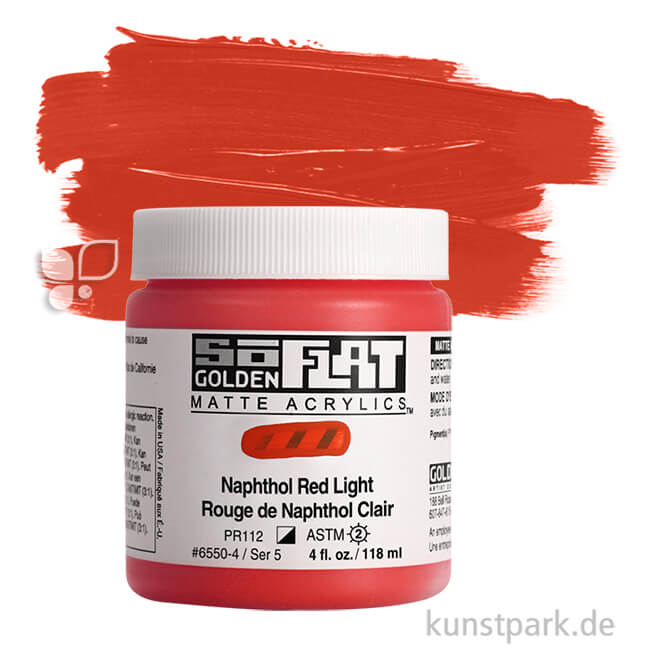 Artikelbild 1 des Artikels “GOLDEN SoFlat - Matte Acrylfarbe 118 ml | Naphthol Red Light“