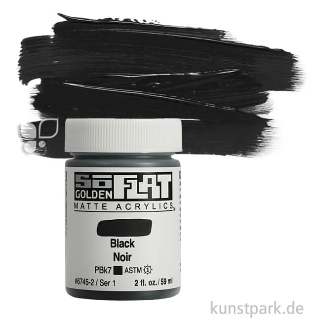 Artikelbild 1 des Artikels “GOLDEN SoFlat - Matte Acrylfarbe 59 ml | Black“