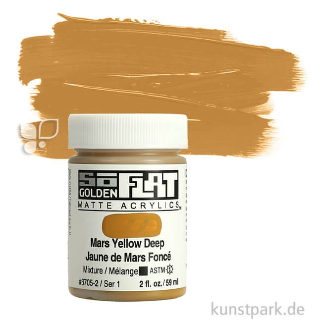 Artikelbild 1 des Artikels “GOLDEN SoFlat - Matte Acrylfarbe 59 ml | Mars Yellow Deep“