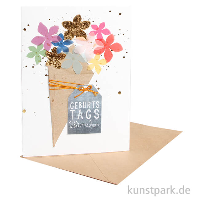 Artikelbild 1 des Artikels “Good old friends - Blumenstraußkarte, Geburtstagsblümchen “
