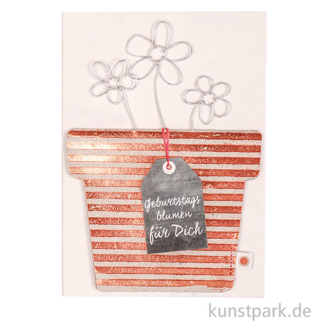 Artikelbild 1 des Artikels “Good old friends - Blumentopf Karte, Geburtstagsblumen “