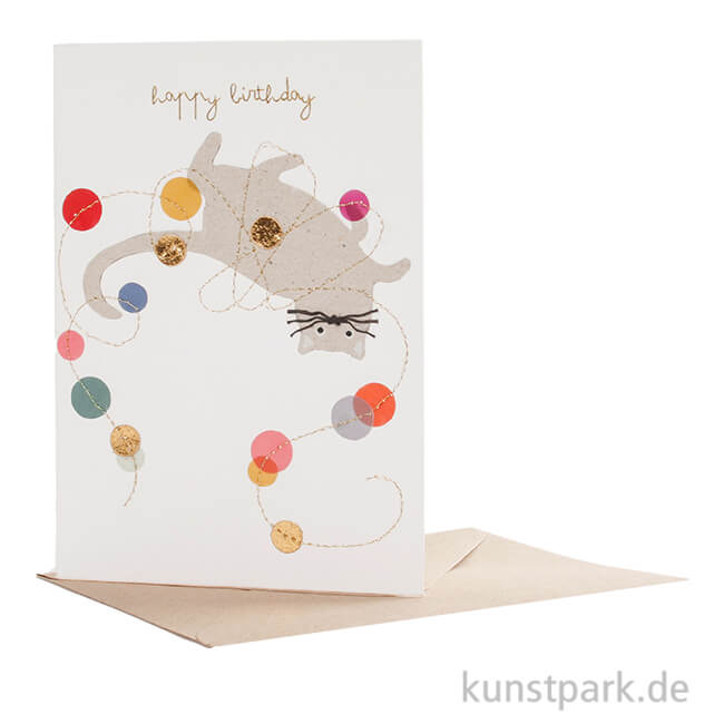 Artikelbild 1 des Artikels “Good old friends - Crazy Cat Karte, Happy Birthday “