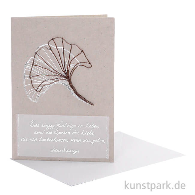Artikelbild 1 des Artikels “Good old friends - Draht Trauerkarte, Ginko “