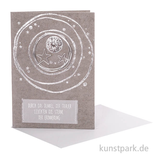 Artikelbild 1 des Artikels “Good old friends - Draht Trauerkarte, Mond & Sterne “