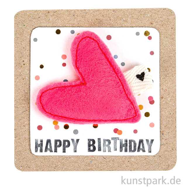 Artikelbild 1 des Artikels “Good old friends - Filzherzmagnet, Happy Birthday “