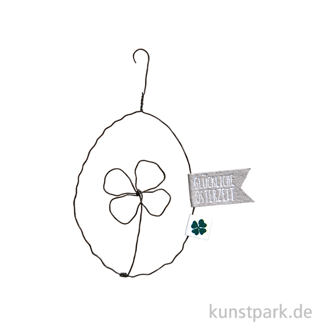 Artikelbild 1 des Artikels “Good old friends - Frühlings Drahtornament, Ei, Glückliche Osterzeit “