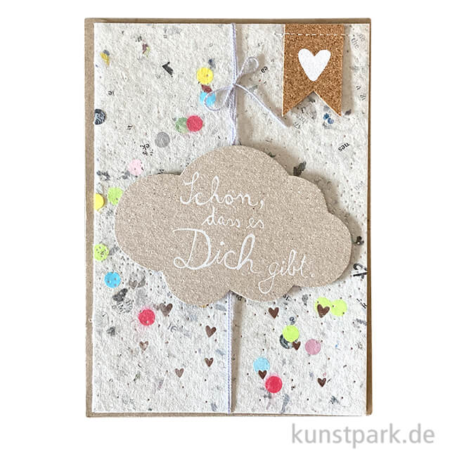 Artikelbild 1 des Artikels “Good old friends - Konfettipapierkarte, Schön, dass es Dich gibt “