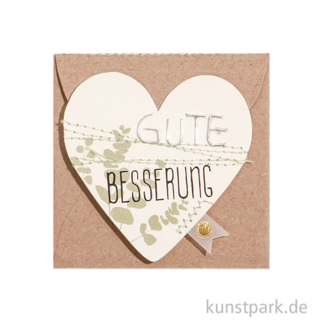 Artikelbild 1 des Artikels “Good old friends - Mini Herz Kärtchen, Gute Besserung “