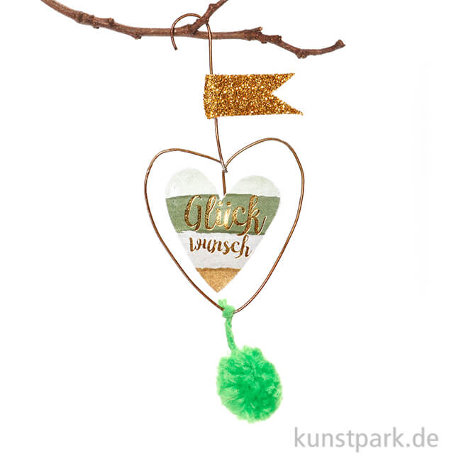 Artikelbild 1 des Artikels “Good old friends - Mini Pompon Herzen - Glückwunsch “