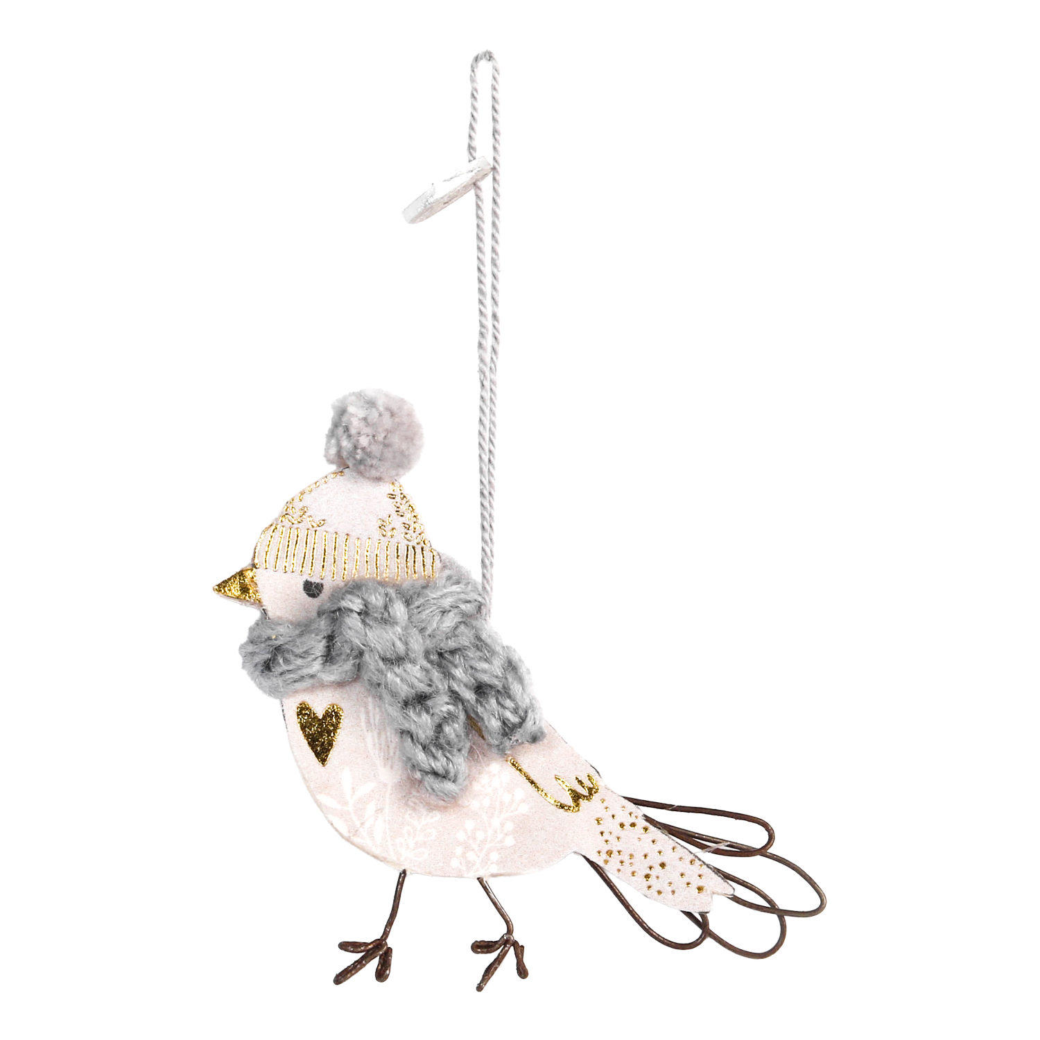 Artikelbild 1 des Artikels “Good old friends - Mini Wintervogel, Grauer Schal, Herz Gold “
