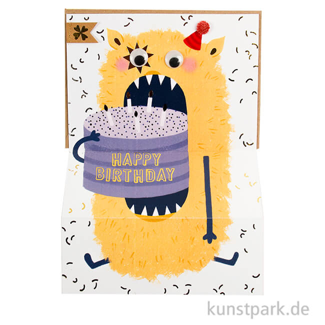 Artikelbild 1 des Artikels “Good old friends - Monsterkarte, Happy Birthday, Gelbes Monster “