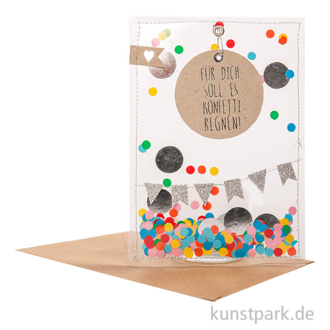 Artikelbild 1 des Artikels “Good old friends - Party Karte, Für Dich soll es Konfetti regnen “