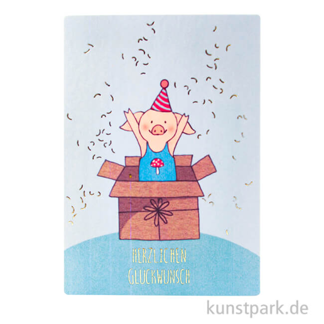Artikelbild 1 des Artikels “Good old friends - Saubande Postkarte, Herzlichen Glückwunsch “