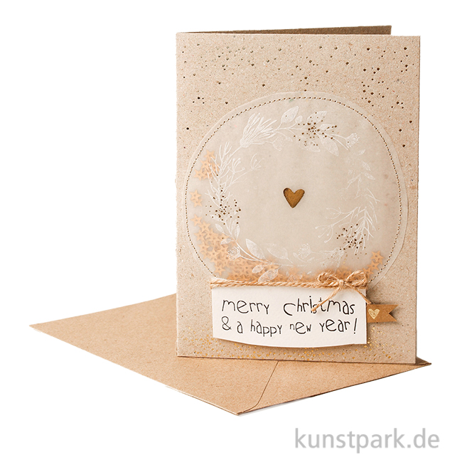 Artikelbild 1 des Artikels “Good old friends - Schneekugelkarte, Herz, Kranz “