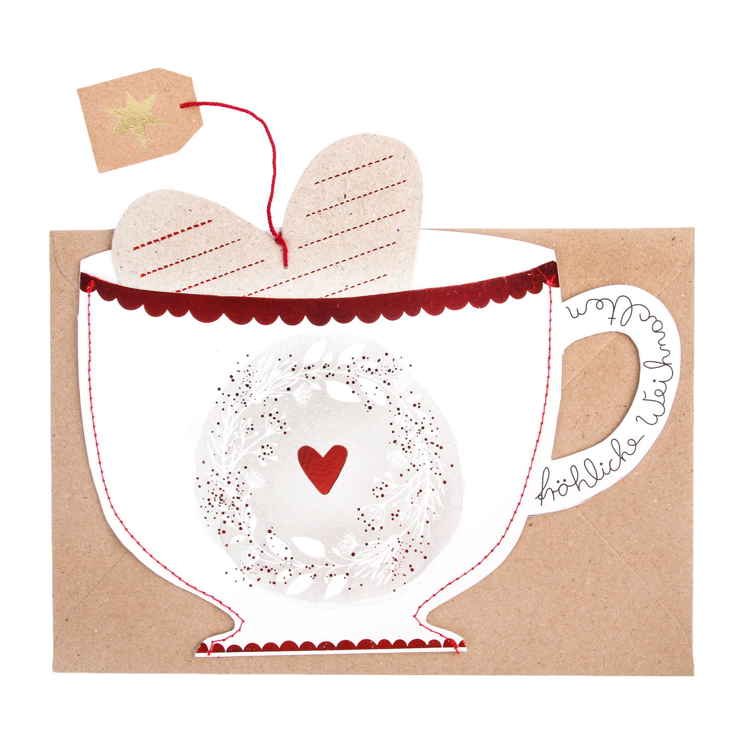 Artikelbild 1 des Artikels “Good old friends - Teetassenkarte, Herzkranz “