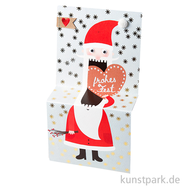Artikelbild 1 des Artikels “Good old friends - Weihnachtskrümelkarte, Herz, Frohes Fest “