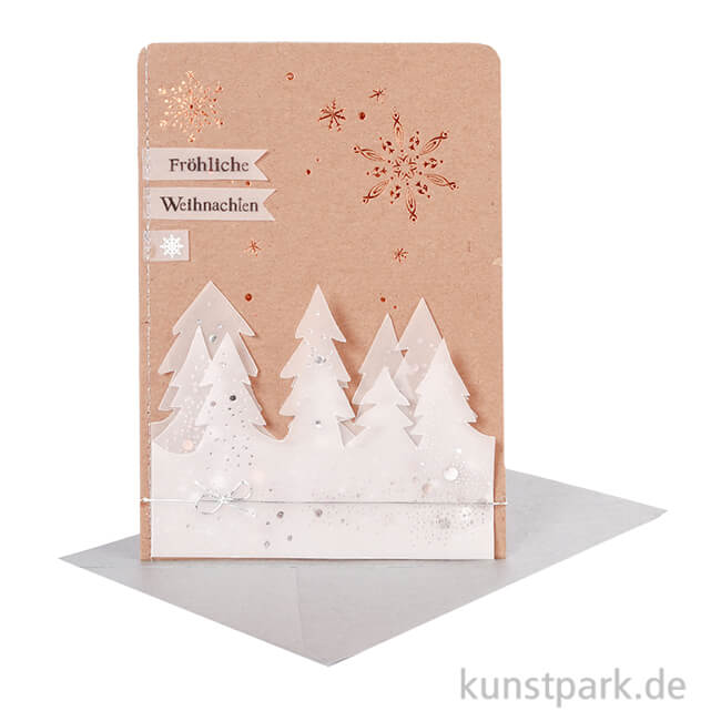 Artikelbild 1 des Artikels “Good old friends - Winter Silhouetten Karte, Fröhliche Weihnachten “