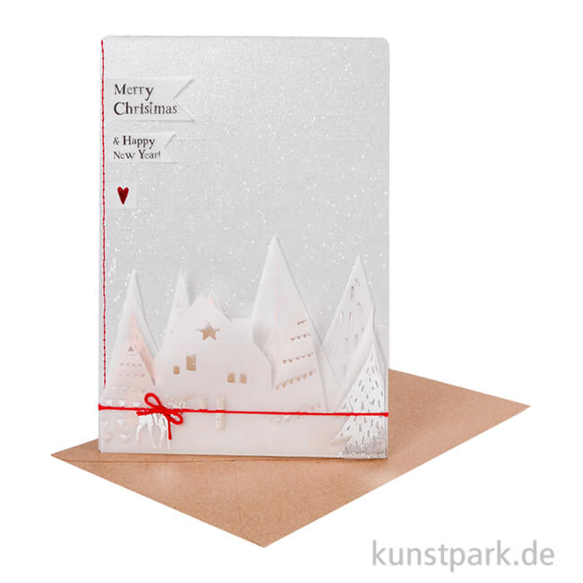 Artikelbild 1 des Artikels “Good old friends - Winter Silhouetten Karte, Merry Christmas, New Year “