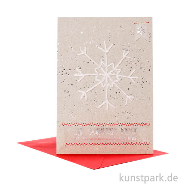 Artikelbild 1 des Artikels “Good old friends - Winter Wollkarte, Schneeflocke “