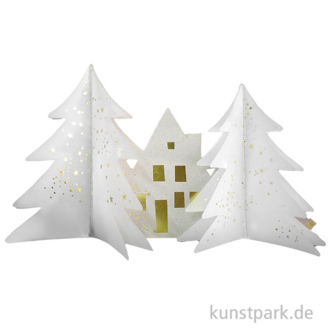 Artikelbild 1 des Artikels “Good old friends - Winterlandschaft aus Papier, Haus “