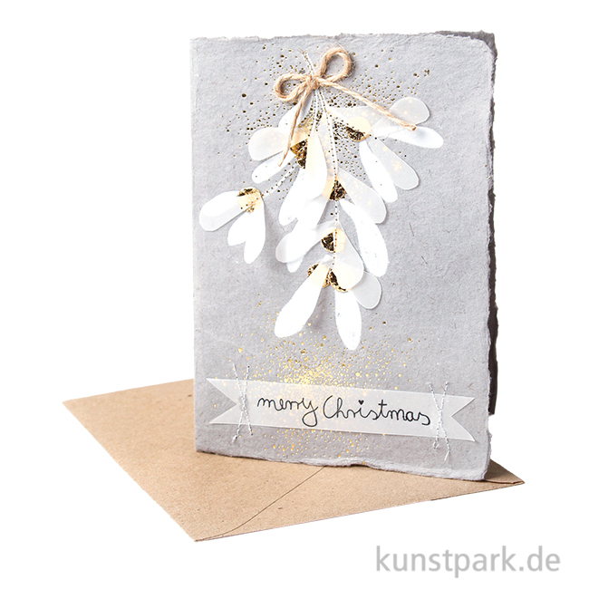 Artikelbild 1 des Artikels “Good old friends - Winterpapierkunstkarte, Mistelzweig “