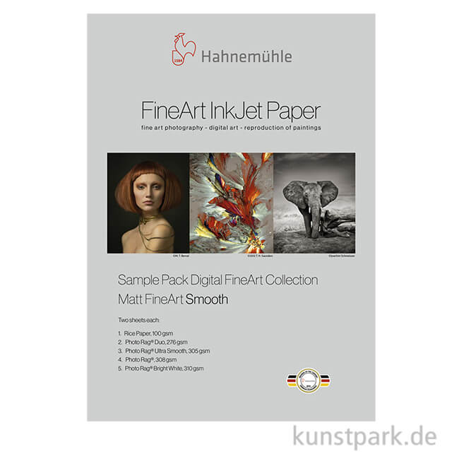 Artikelbild 1 des Artikels “Hahnemühle Matt FineArt Smooth - SamplePack DIN A4, 12 Blatt “
