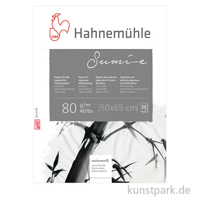 Artikelbild 1 des Artikels “Hahnemühle SUMI-E - 20 Einzelbogen, 80g, 50 x 65 cm “