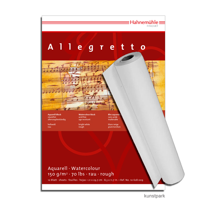Artikelbild 1 des Artikels “Hahnemühle ALLEGRETTO, 150g fein rau, 1,25 x 20 Meter Rolle “