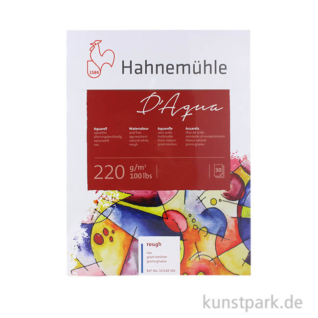 Artikelbild 1 des Artikels “Hahnemühle DAQUA Aquarellpapier, 30 Blatt, 220g rau 17 x 24 cm“