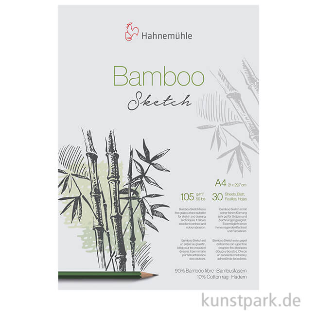 Artikelbild 1 des Artikels “Hahnemühle BAMBOO Skizzenpapier, 30 Blatt, 105g DIN A3“