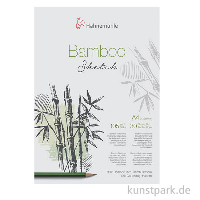 Artikelbild 1 des Artikels “Hahnemühle BAMBOO Skizzenpapier, 30 Blatt, 105g “