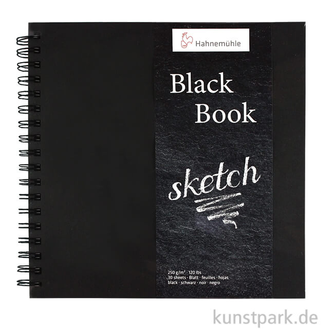 Artikelbild 1 des Artikels “Hahnemühle BLACKBOOK, 30 Blatt, 250g, schwarzes Inhaltspapier 23,5 x 23,5 cm“