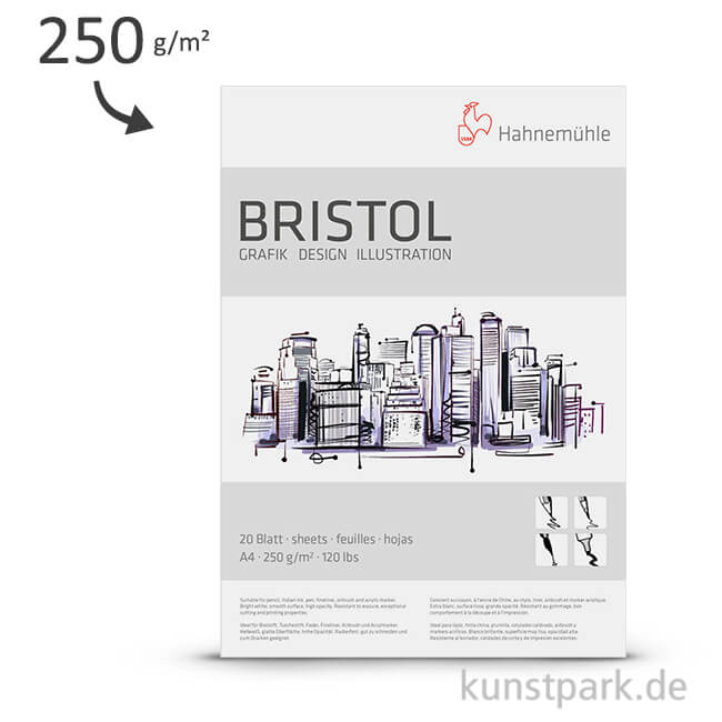 Artikelbild 1 des Artikels “Hahnemühle BRISTOL Grafik & Design, 250 g, 20 Blatt “