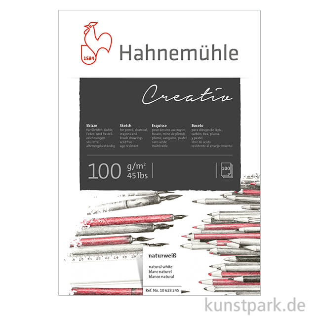 Artikelbild 1 des Artikels “Hahnemühle CREATIV Skizzenblock, 100g, fein, geleimt “