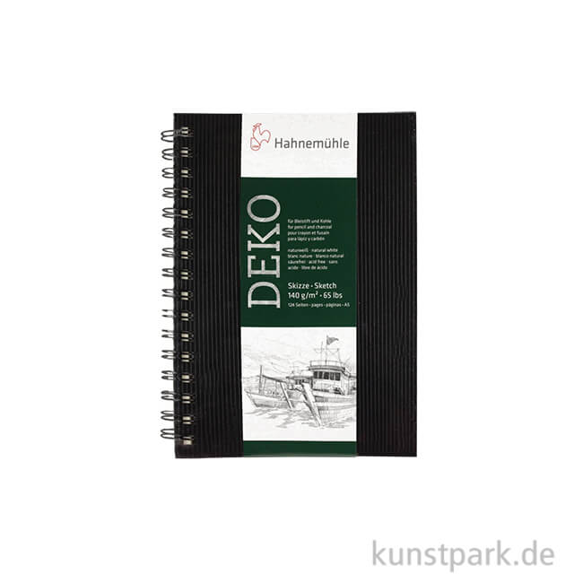 Artikelbild 1 des Artikels “Hahnemühle DEKO Skizzenbuch, 62 Blatt, 140g, schwarz DIN A4“