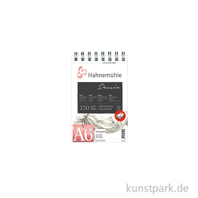 Artikelbild 1 des Artikels “Hahnemühle DESSIN Skizzenpapier, 25 Blatt, 150g, spiral DIN A6“