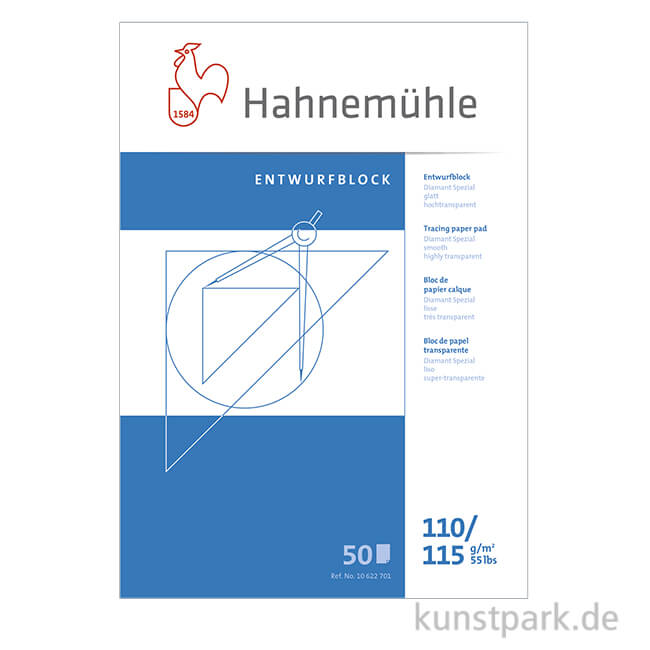 Artikelbild 1 des Artikels “Hahnemühle DIAMANT Transparentblock 50 Blatt, 110/115g “